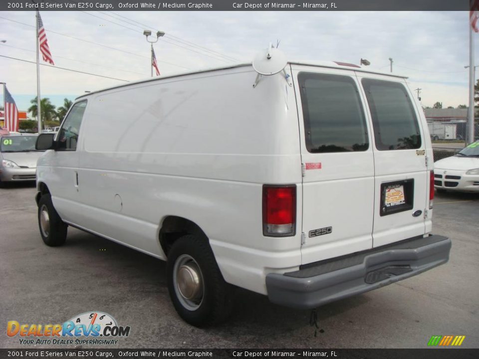 2001 Ford E Series Van E250 Cargo Oxford White / Medium Graphite Photo #5