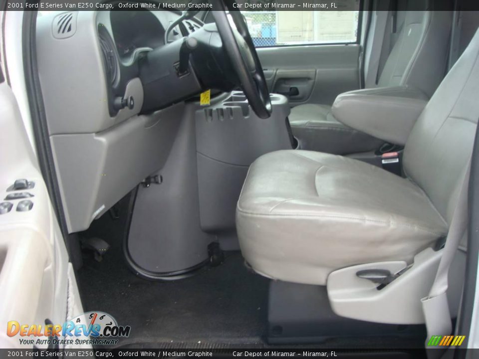 2001 Ford E Series Van E250 Cargo Oxford White / Medium Graphite Photo #10