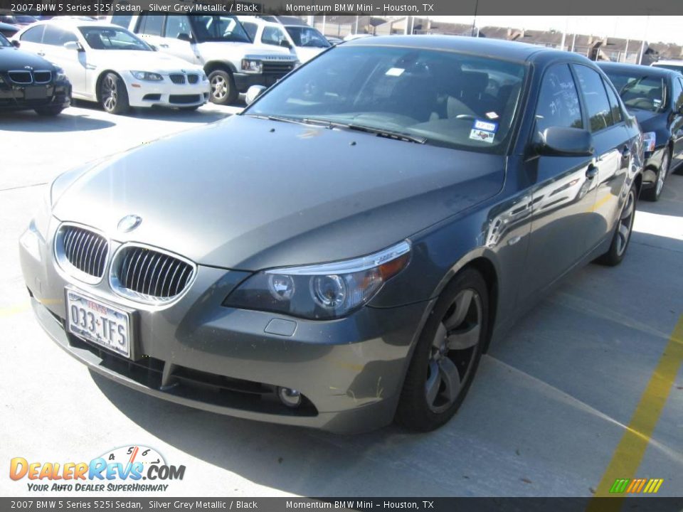 2007 BMW 5 Series 525i Sedan Silver Grey Metallic / Black Photo #1