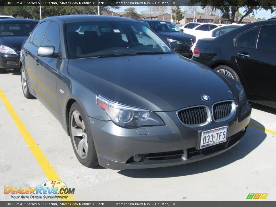 2007 BMW 5 Series 525i Sedan Silver Grey Metallic / Black Photo #2