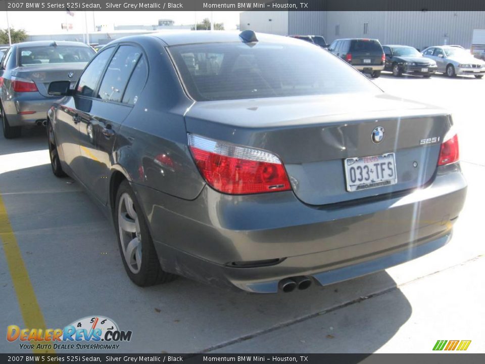 2007 BMW 5 Series 525i Sedan Silver Grey Metallic / Black Photo #3