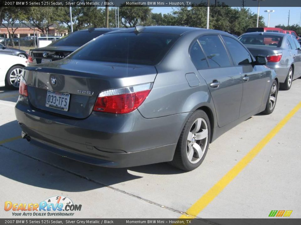 2007 BMW 5 Series 525i Sedan Silver Grey Metallic / Black Photo #4