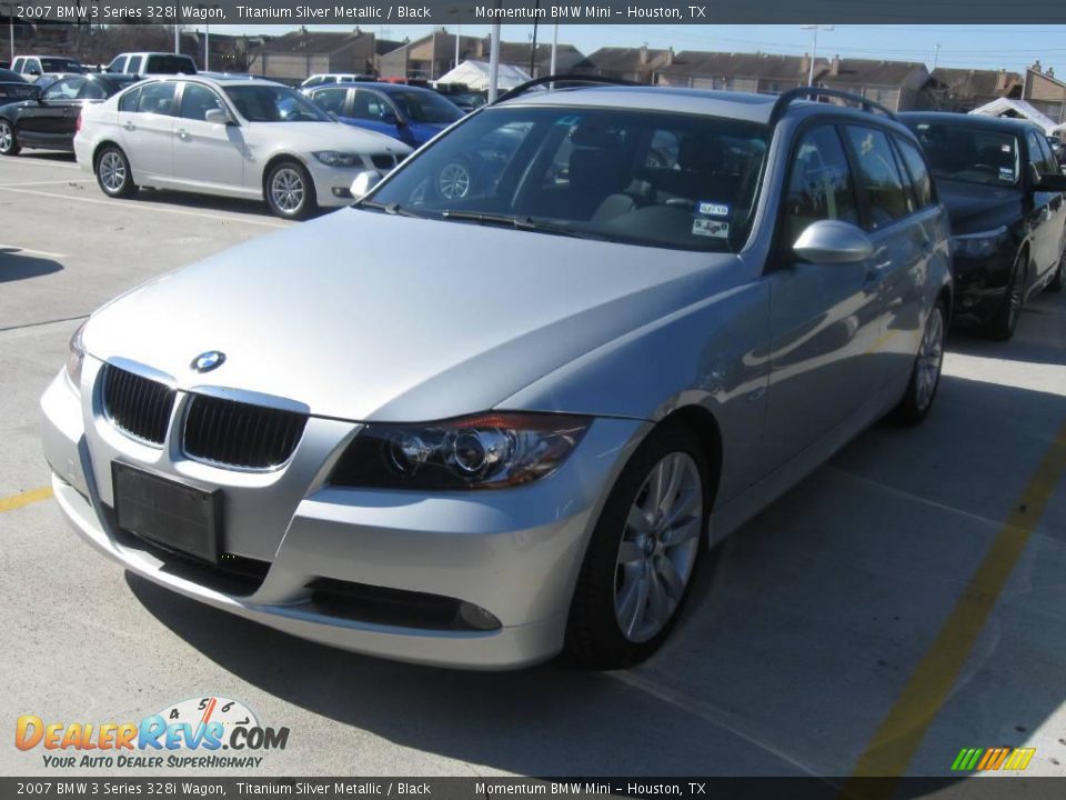 2007 BMW 3 Series 328i Wagon Titanium Silver Metallic / Black Photo #1