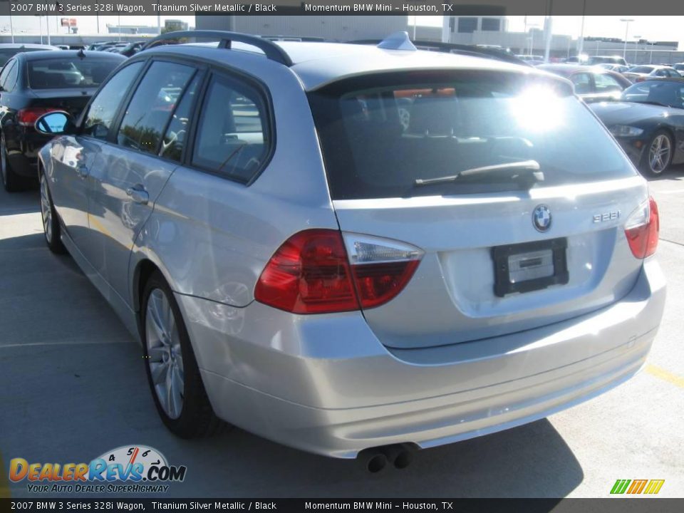 2007 BMW 3 Series 328i Wagon Titanium Silver Metallic / Black Photo #2