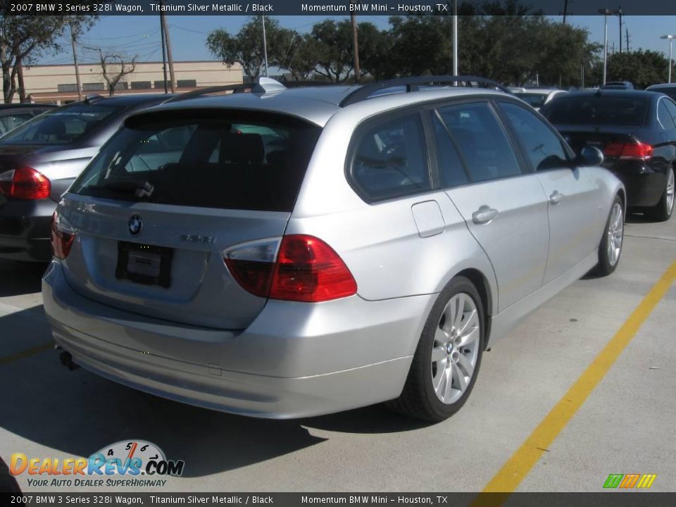 2007 BMW 3 Series 328i Wagon Titanium Silver Metallic / Black Photo #3