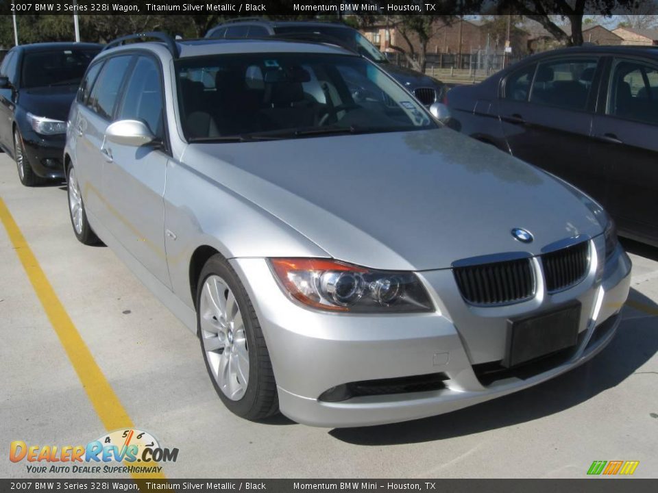 2007 BMW 3 Series 328i Wagon Titanium Silver Metallic / Black Photo #4