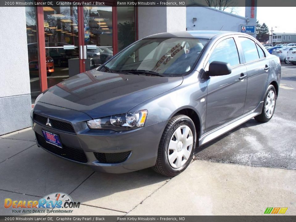 2010 Mitsubishi Lancer DE Graphite Gray Pearl / Black Photo #1