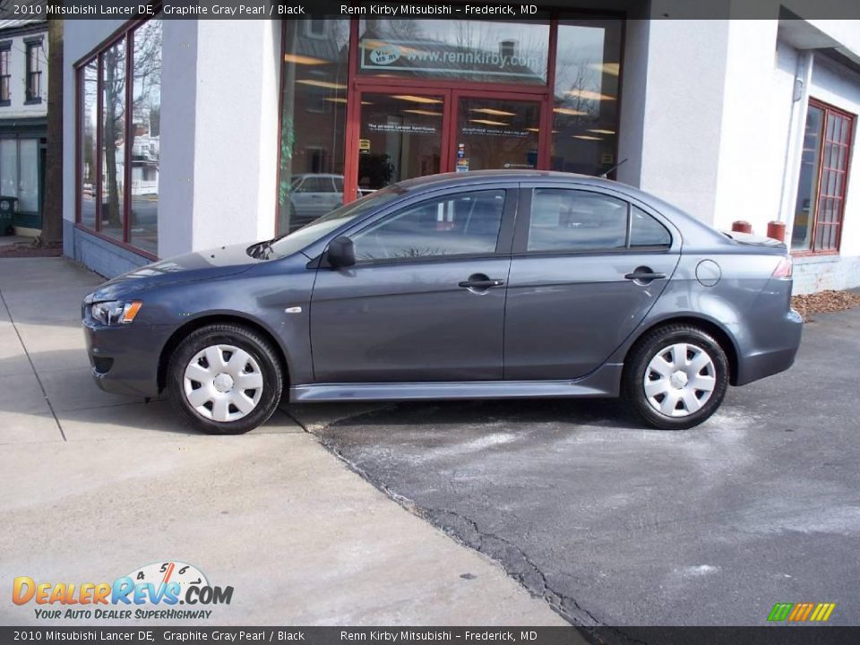 2010 Mitsubishi Lancer DE Graphite Gray Pearl / Black Photo #2