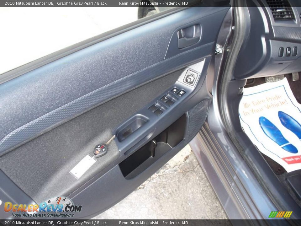 2010 Mitsubishi Lancer DE Graphite Gray Pearl / Black Photo #5