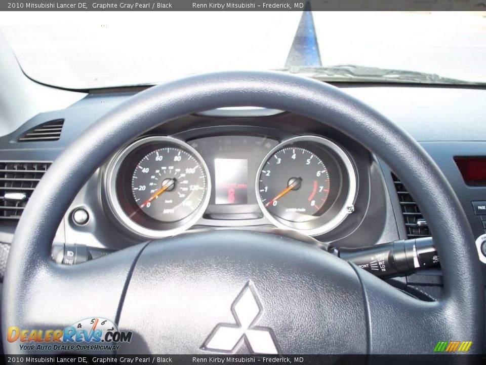 2010 Mitsubishi Lancer DE Graphite Gray Pearl / Black Photo #6