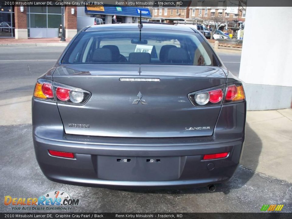 2010 Mitsubishi Lancer DE Graphite Gray Pearl / Black Photo #16