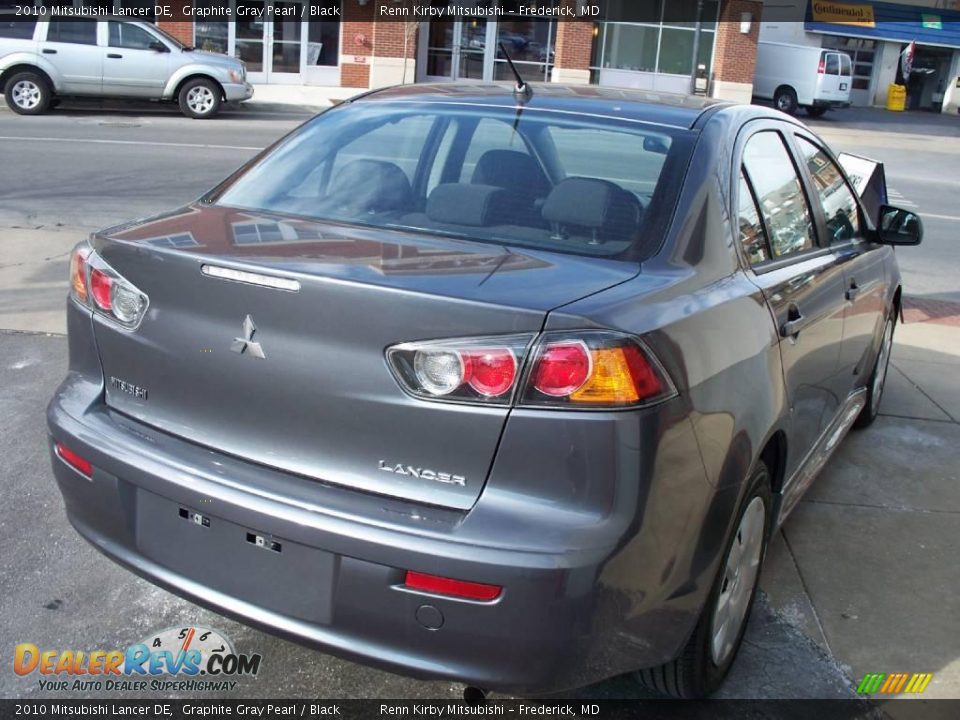 2010 Mitsubishi Lancer DE Graphite Gray Pearl / Black Photo #17