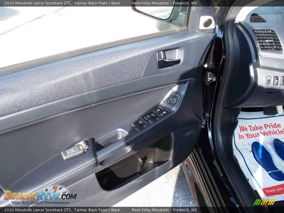 2010 Mitsubishi Lancer Sportback GTS Tarmac Black Pearl / Black Photo #7