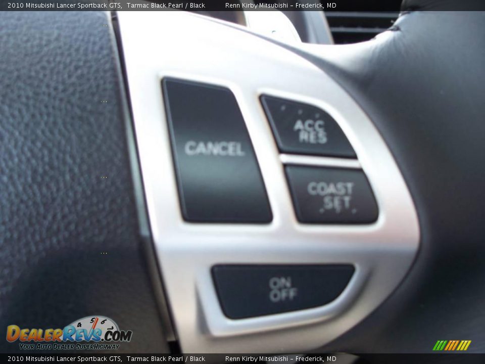 2010 Mitsubishi Lancer Sportback GTS Tarmac Black Pearl / Black Photo #11