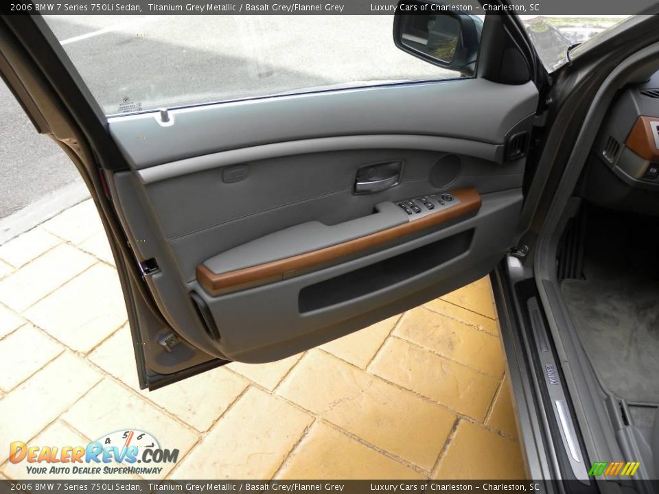 2006 BMW 7 Series 750Li Sedan Titanium Grey Metallic / Basalt Grey/Flannel Grey Photo #6
