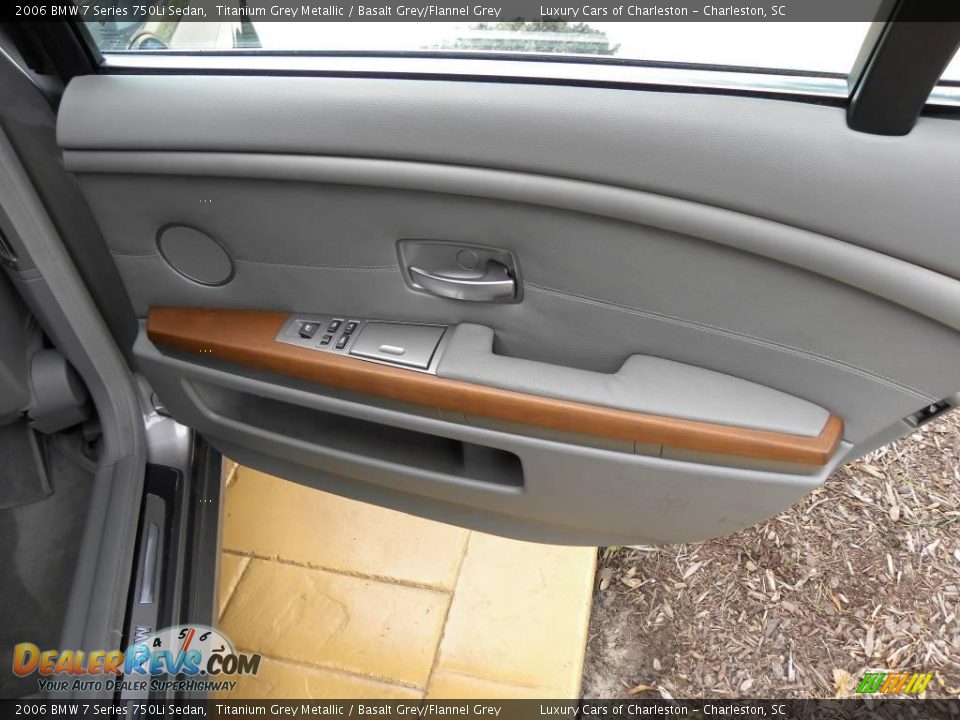 2006 BMW 7 Series 750Li Sedan Titanium Grey Metallic / Basalt Grey/Flannel Grey Photo #12