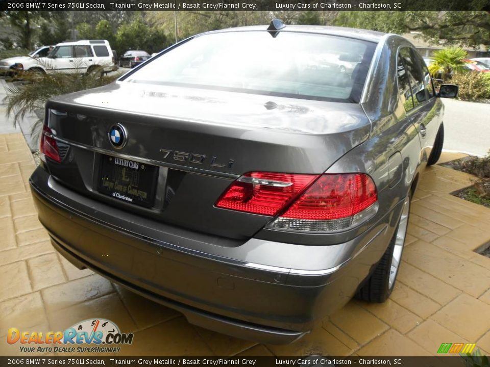 2006 BMW 7 Series 750Li Sedan Titanium Grey Metallic / Basalt Grey/Flannel Grey Photo #13