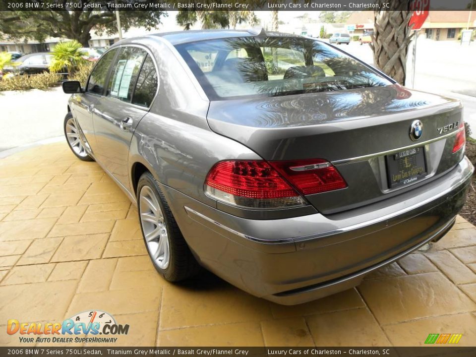 2006 BMW 7 Series 750Li Sedan Titanium Grey Metallic / Basalt Grey/Flannel Grey Photo #15
