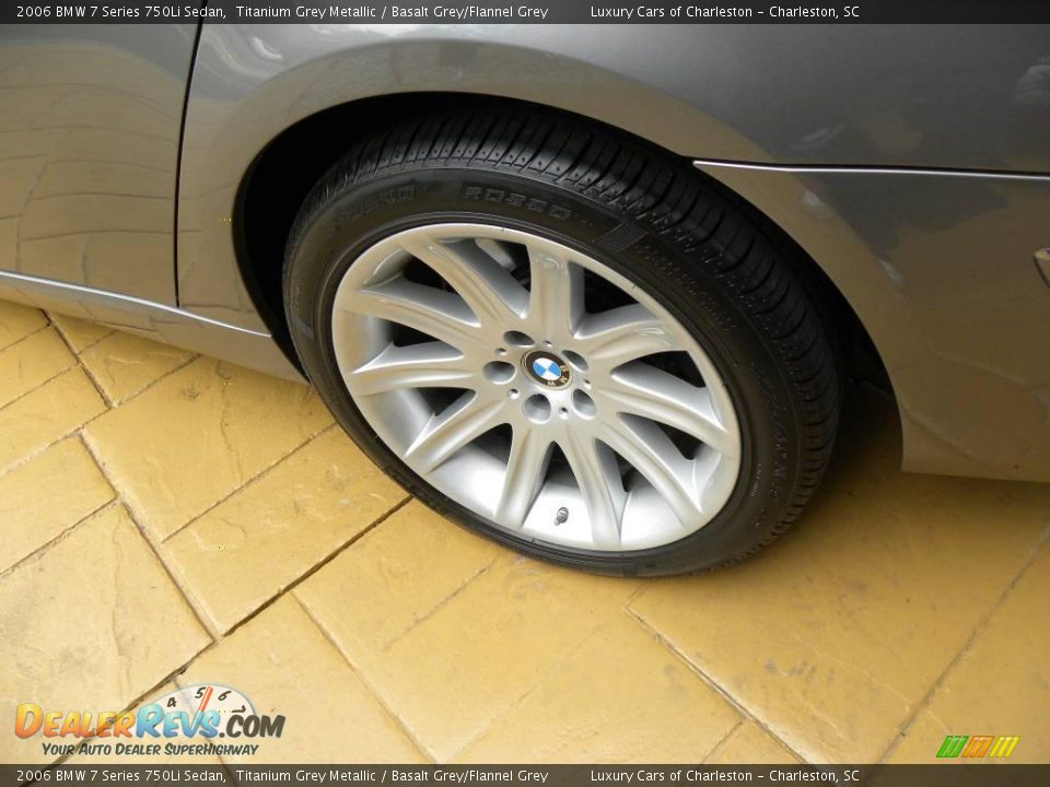 2006 BMW 7 Series 750Li Sedan Titanium Grey Metallic / Basalt Grey/Flannel Grey Photo #16