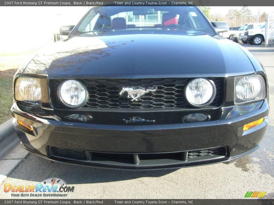 2007 Ford Mustang GT Premium Coupe Black / Black/Red Photo #3