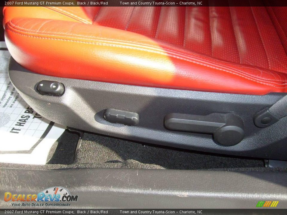 2007 Ford Mustang GT Premium Coupe Black / Black/Red Photo #15