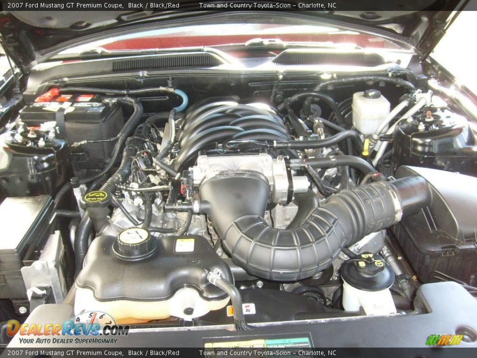 2007 Ford Mustang GT Premium Coupe Black / Black/Red Photo #20