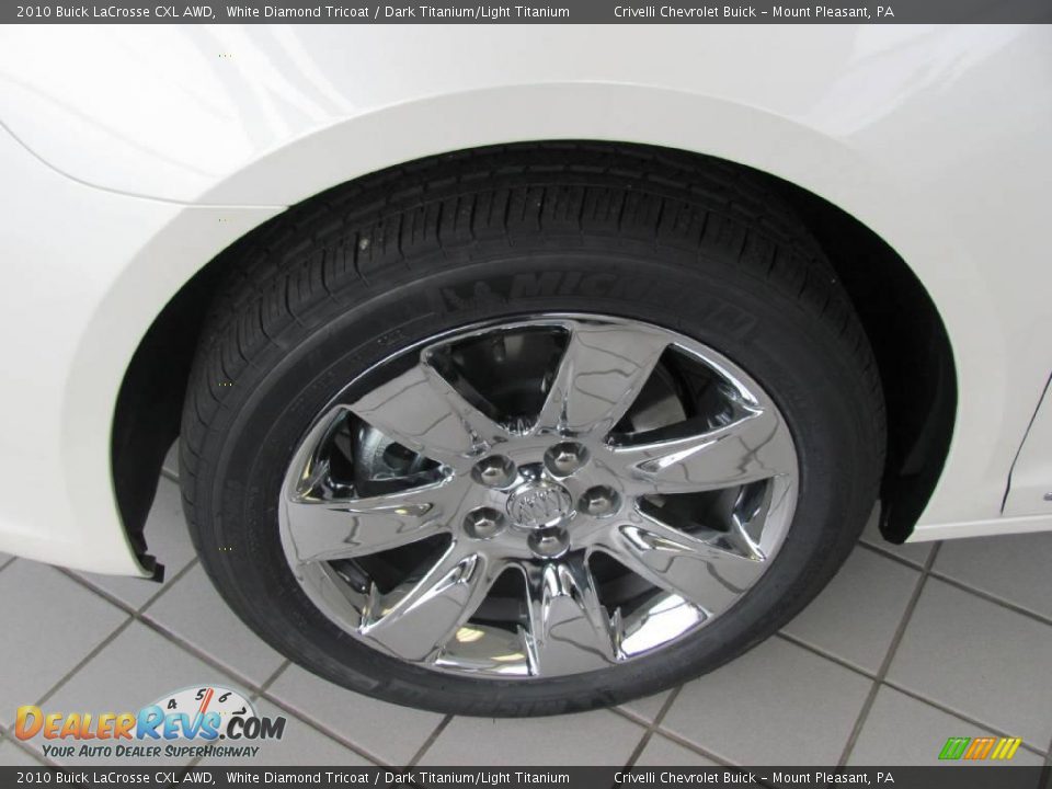 2010 Buick LaCrosse CXL AWD White Diamond Tricoat / Dark Titanium/Light Titanium Photo #3