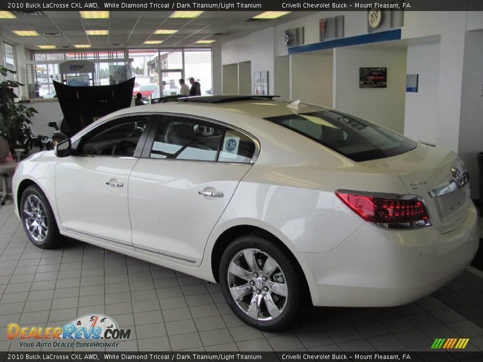 2010 Buick LaCrosse CXL AWD White Diamond Tricoat / Dark Titanium/Light Titanium Photo #5