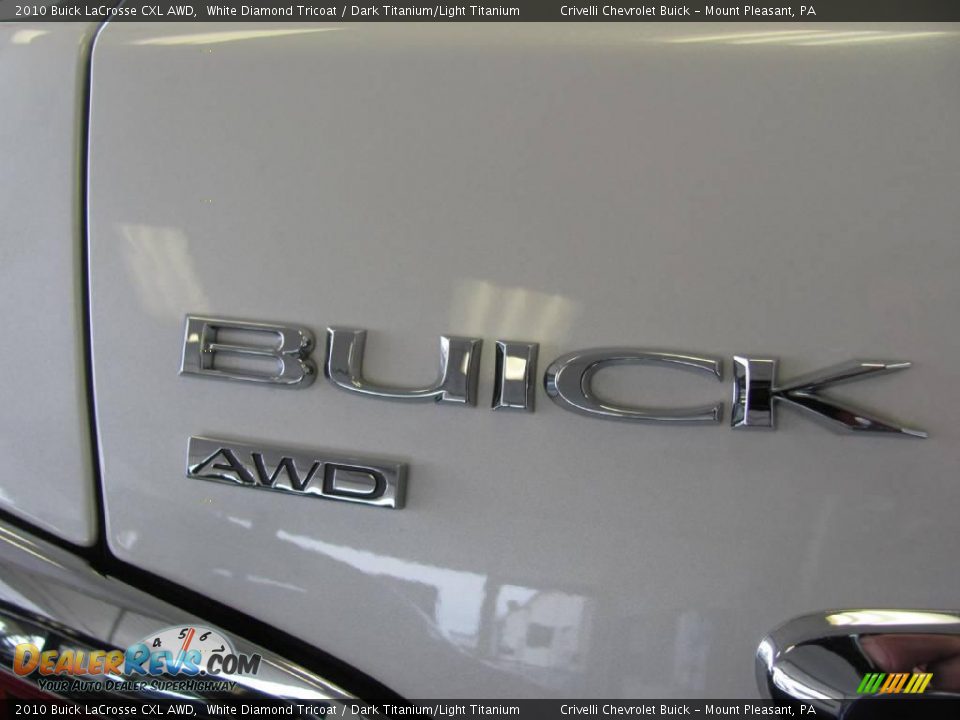 2010 Buick LaCrosse CXL AWD White Diamond Tricoat / Dark Titanium/Light Titanium Photo #7