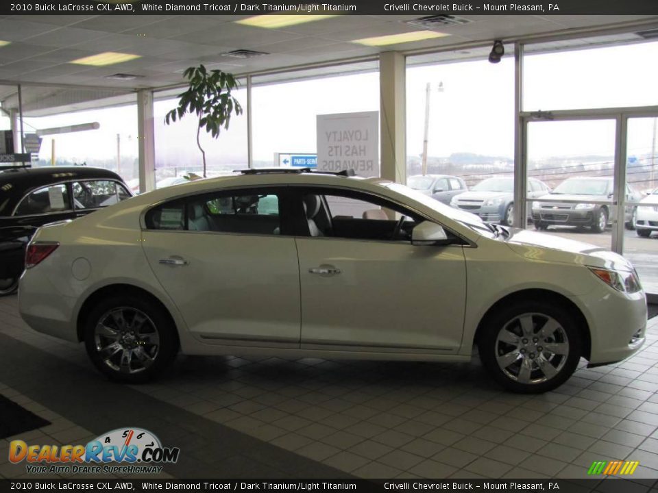 2010 Buick LaCrosse CXL AWD White Diamond Tricoat / Dark Titanium/Light Titanium Photo #10