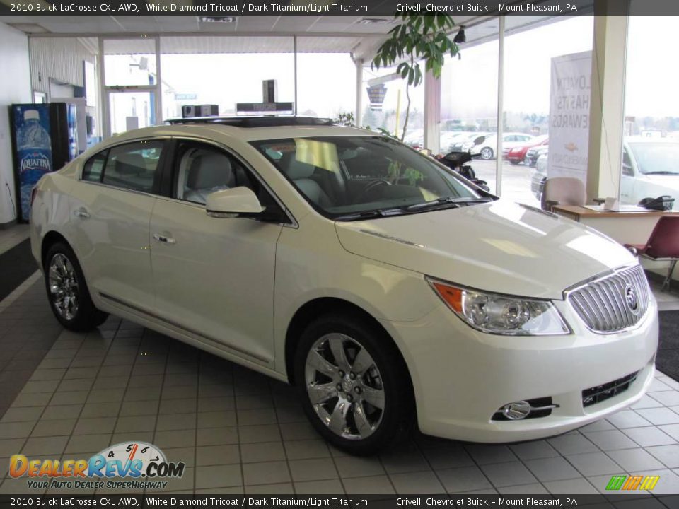 2010 Buick LaCrosse CXL AWD White Diamond Tricoat / Dark Titanium/Light Titanium Photo #11