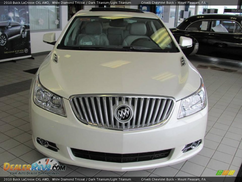 2010 Buick LaCrosse CXL AWD White Diamond Tricoat / Dark Titanium/Light Titanium Photo #12