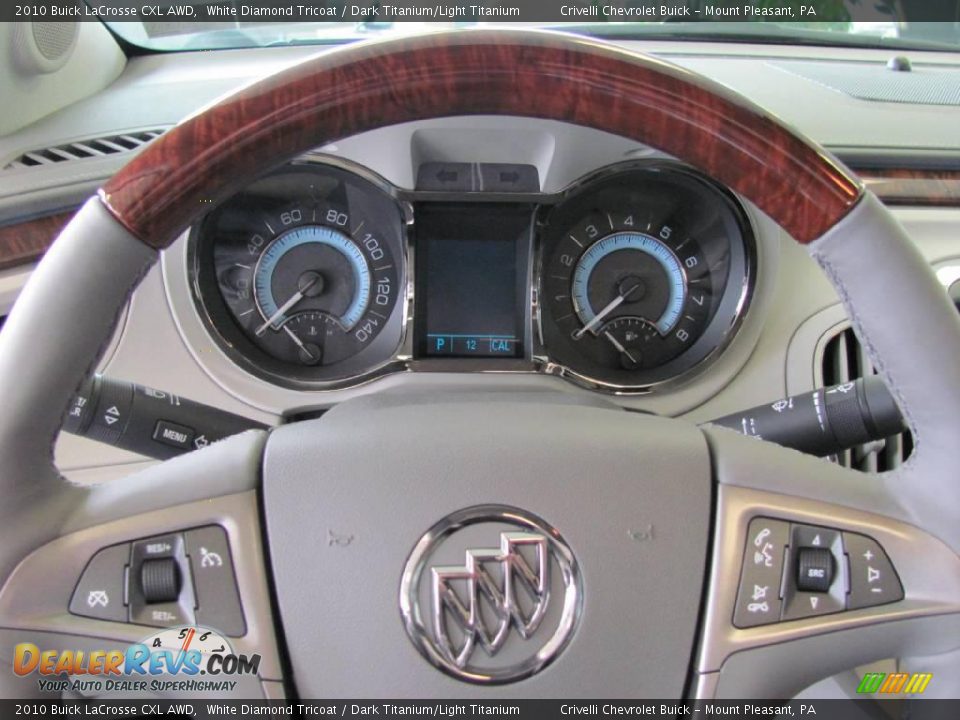 2010 Buick LaCrosse CXL AWD White Diamond Tricoat / Dark Titanium/Light Titanium Photo #34