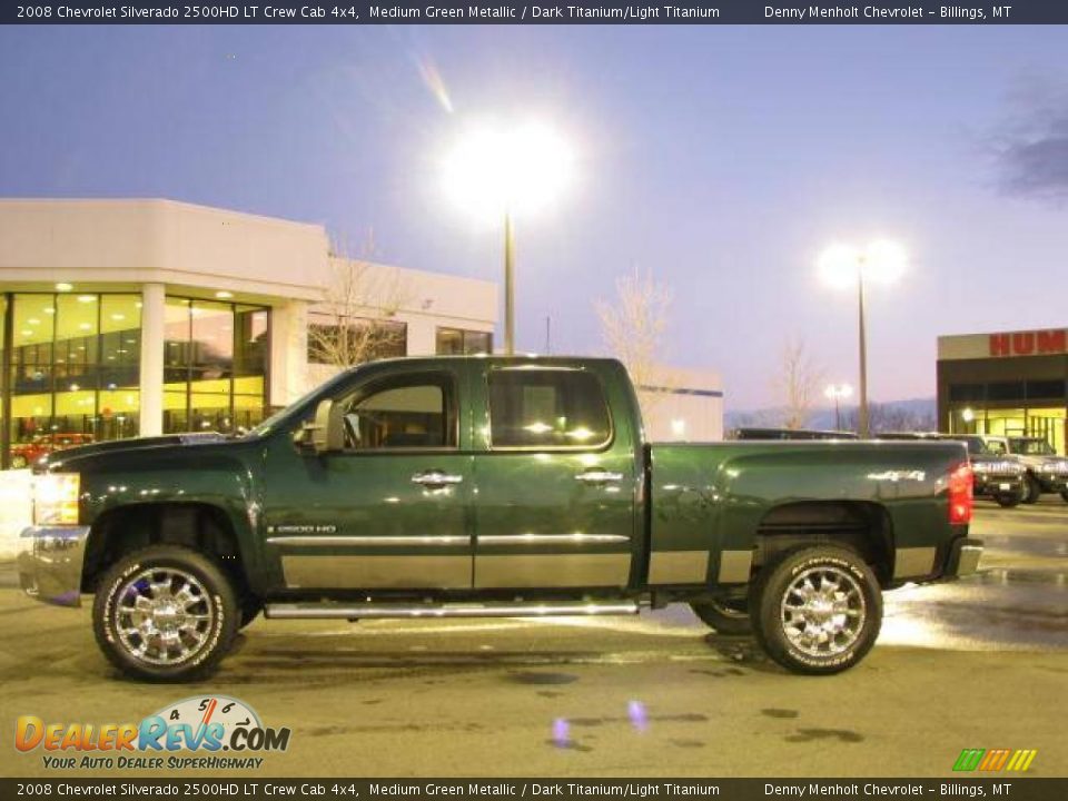 2008 Chevrolet Silverado 2500HD LT Crew Cab 4x4 Medium Green Metallic / Dark Titanium/Light Titanium Photo #1