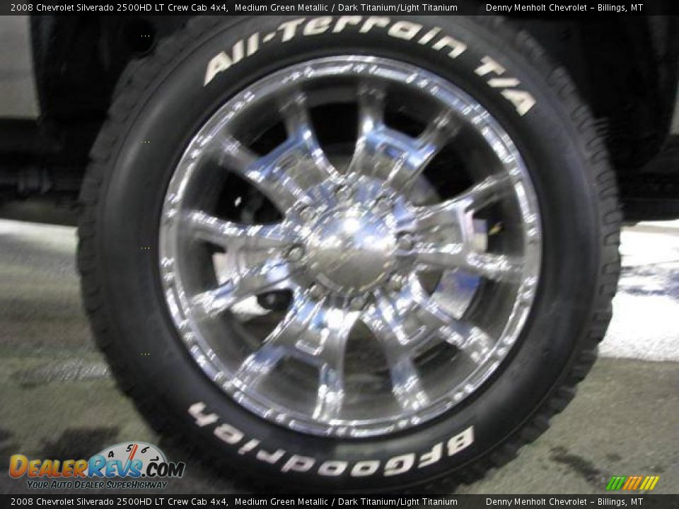 2008 Chevrolet Silverado 2500HD LT Crew Cab 4x4 Medium Green Metallic / Dark Titanium/Light Titanium Photo #12