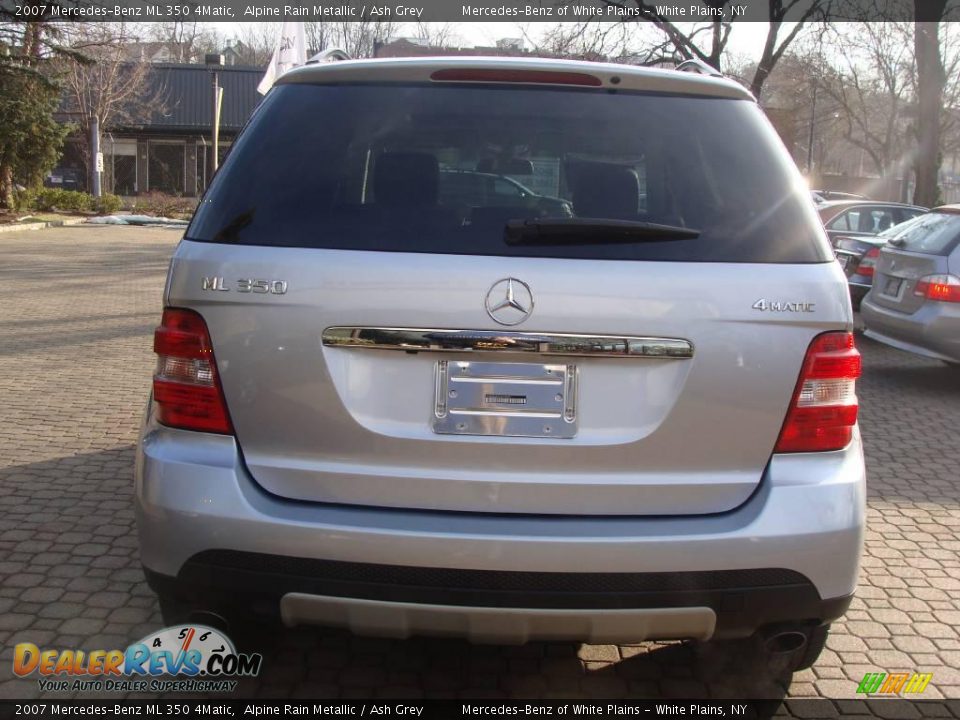 2007 Mercedes-Benz ML 350 4Matic Alpine Rain Metallic / Ash Grey Photo #5
