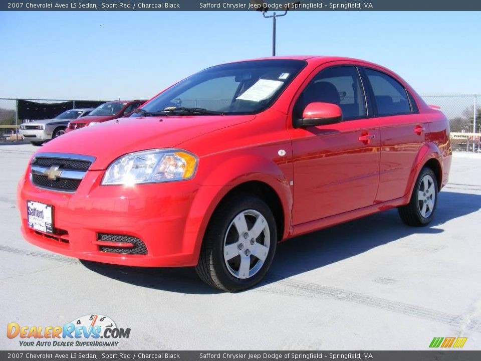 2007 Chevrolet Aveo LS Sedan Sport Red / Charcoal Black Photo #1