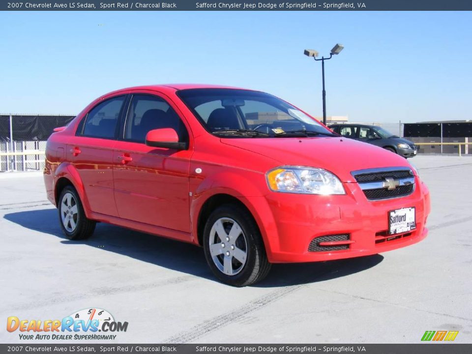 2007 Chevrolet Aveo LS Sedan Sport Red / Charcoal Black Photo #3