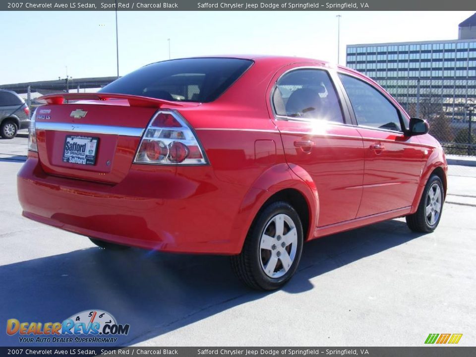 2007 Chevrolet Aveo LS Sedan Sport Red / Charcoal Black Photo #5