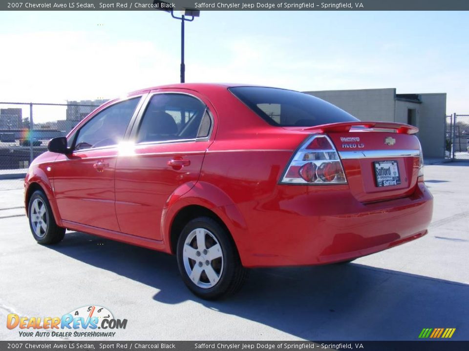 2007 Chevrolet Aveo LS Sedan Sport Red / Charcoal Black Photo #7