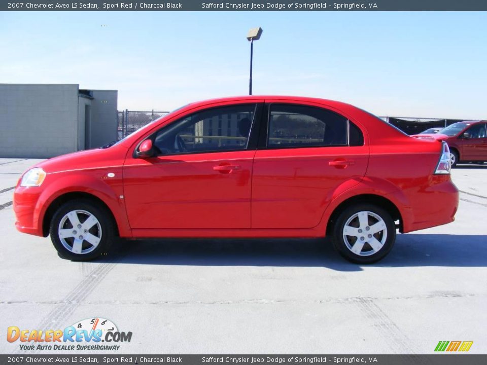 2007 Chevrolet Aveo LS Sedan Sport Red / Charcoal Black Photo #8