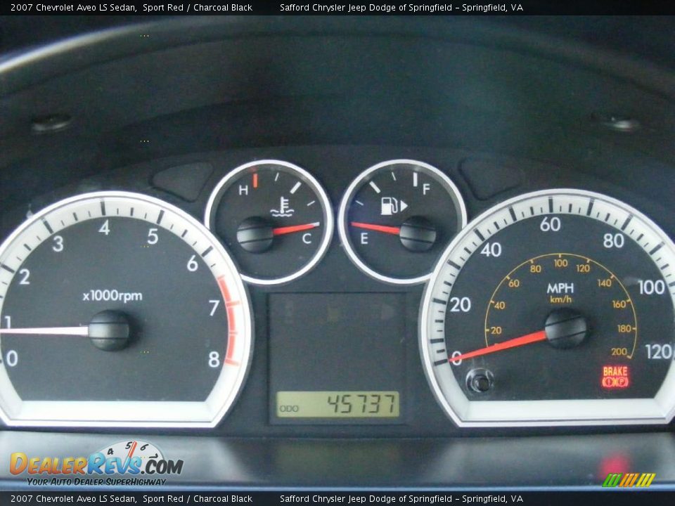 2007 Chevrolet Aveo LS Sedan Sport Red / Charcoal Black Photo #9