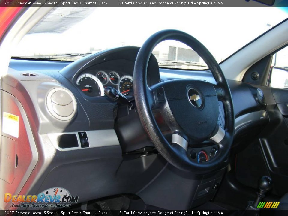 2007 Chevrolet Aveo LS Sedan Sport Red / Charcoal Black Photo #12