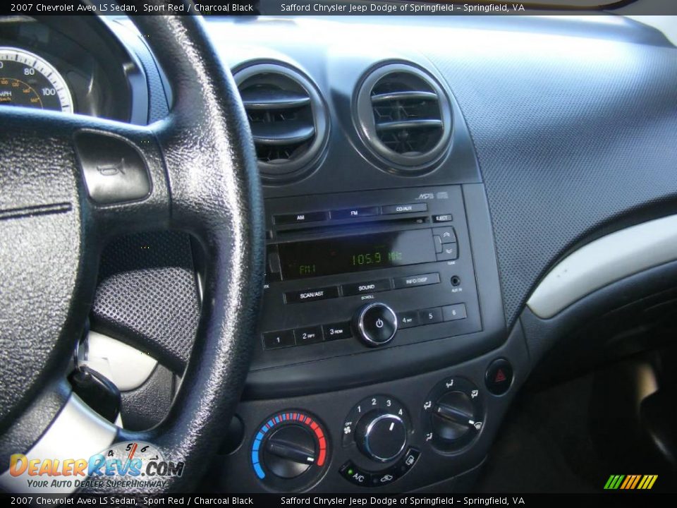 2007 Chevrolet Aveo LS Sedan Sport Red / Charcoal Black Photo #25