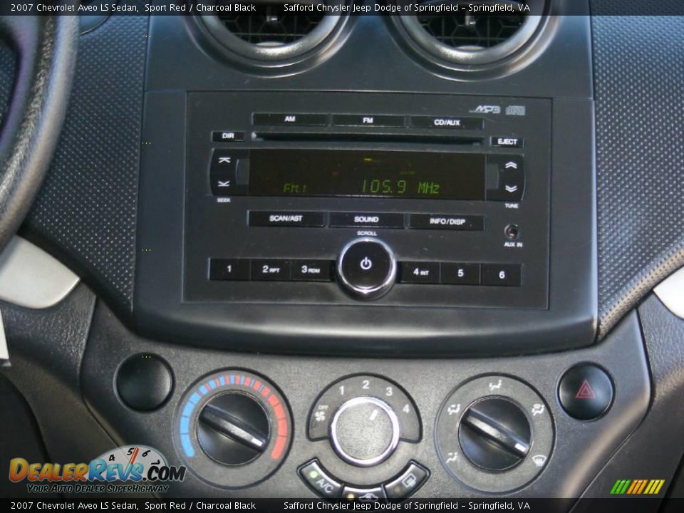 2007 Chevrolet Aveo LS Sedan Sport Red / Charcoal Black Photo #27