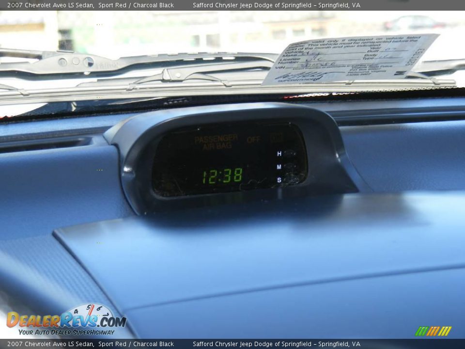 2007 Chevrolet Aveo LS Sedan Sport Red / Charcoal Black Photo #30