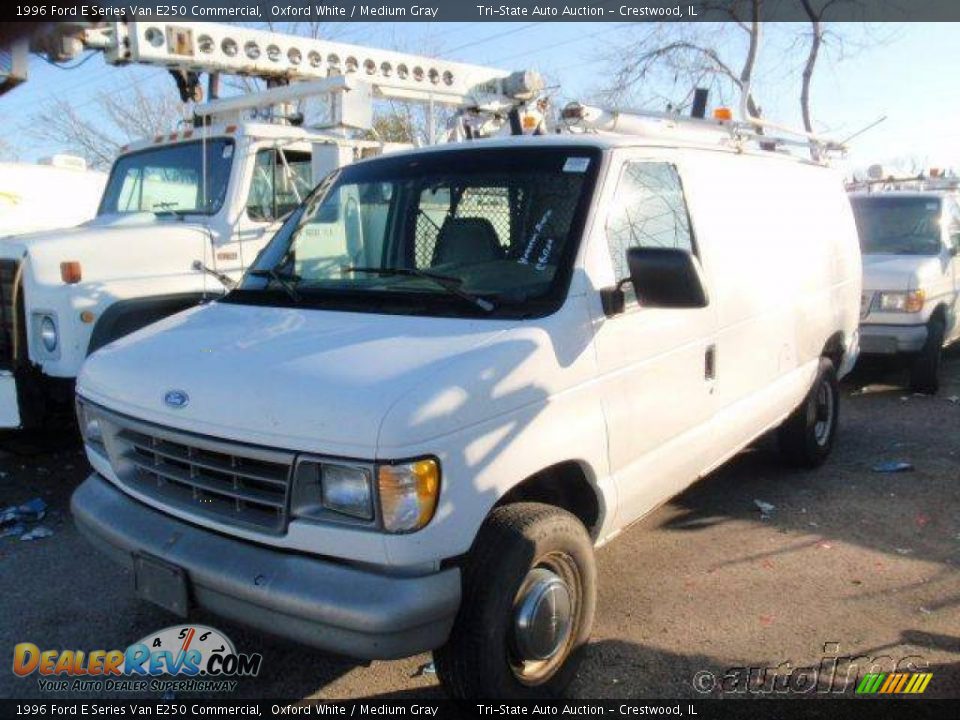 1996 Ford E Series Van E250 Commercial Oxford White / Medium Gray Photo #1
