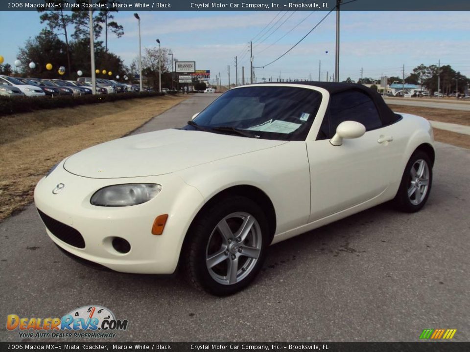 2006 Mazda MX-5 Miata Roadster Marble White / Black Photo #1