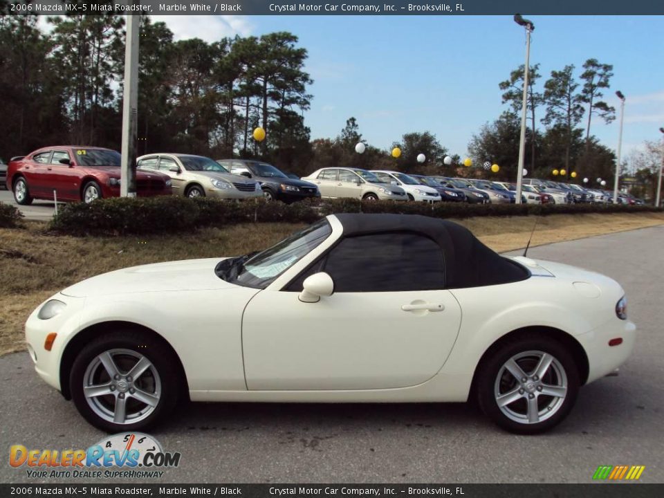 2006 Mazda MX-5 Miata Roadster Marble White / Black Photo #2