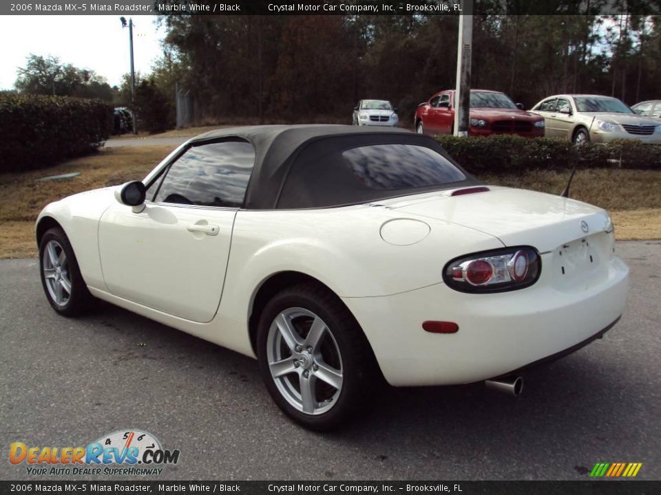 2006 Mazda MX-5 Miata Roadster Marble White / Black Photo #3